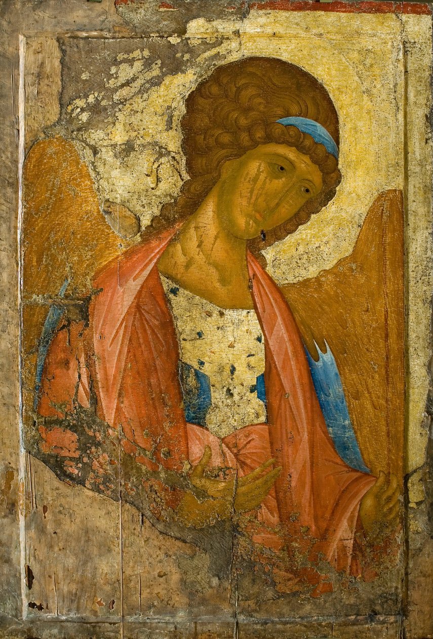 Archanioł Michał. Z podbródka Deisusa (Wiersz) (Zvenigorodsky) autorstwa Andrei Rublev
