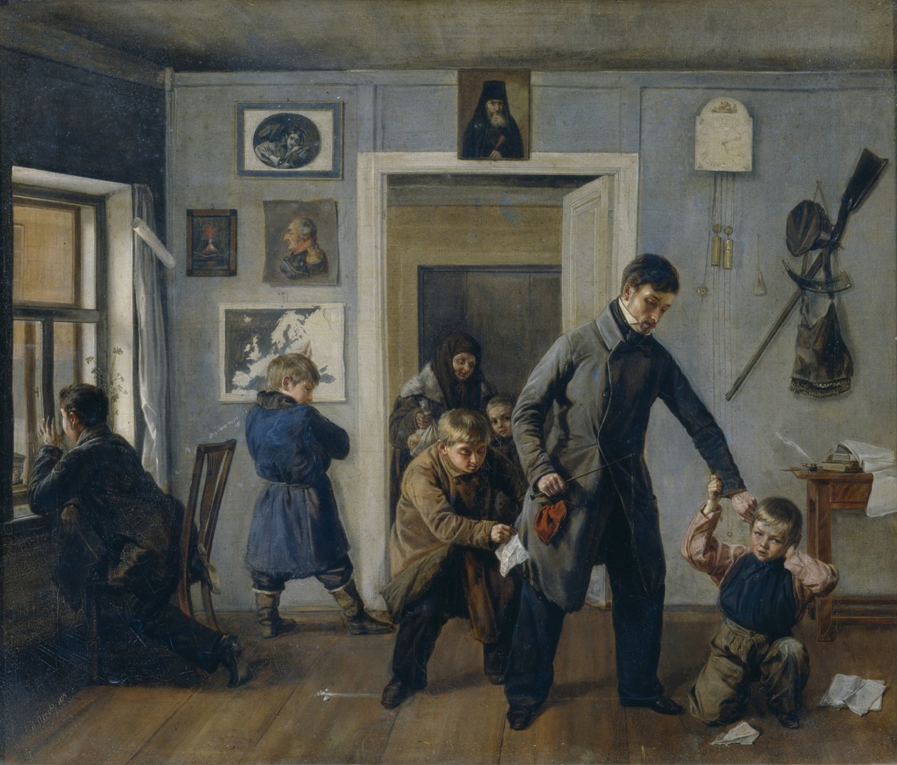 W szkole, 1854 autorstwa Andrei Andreyevich Popov