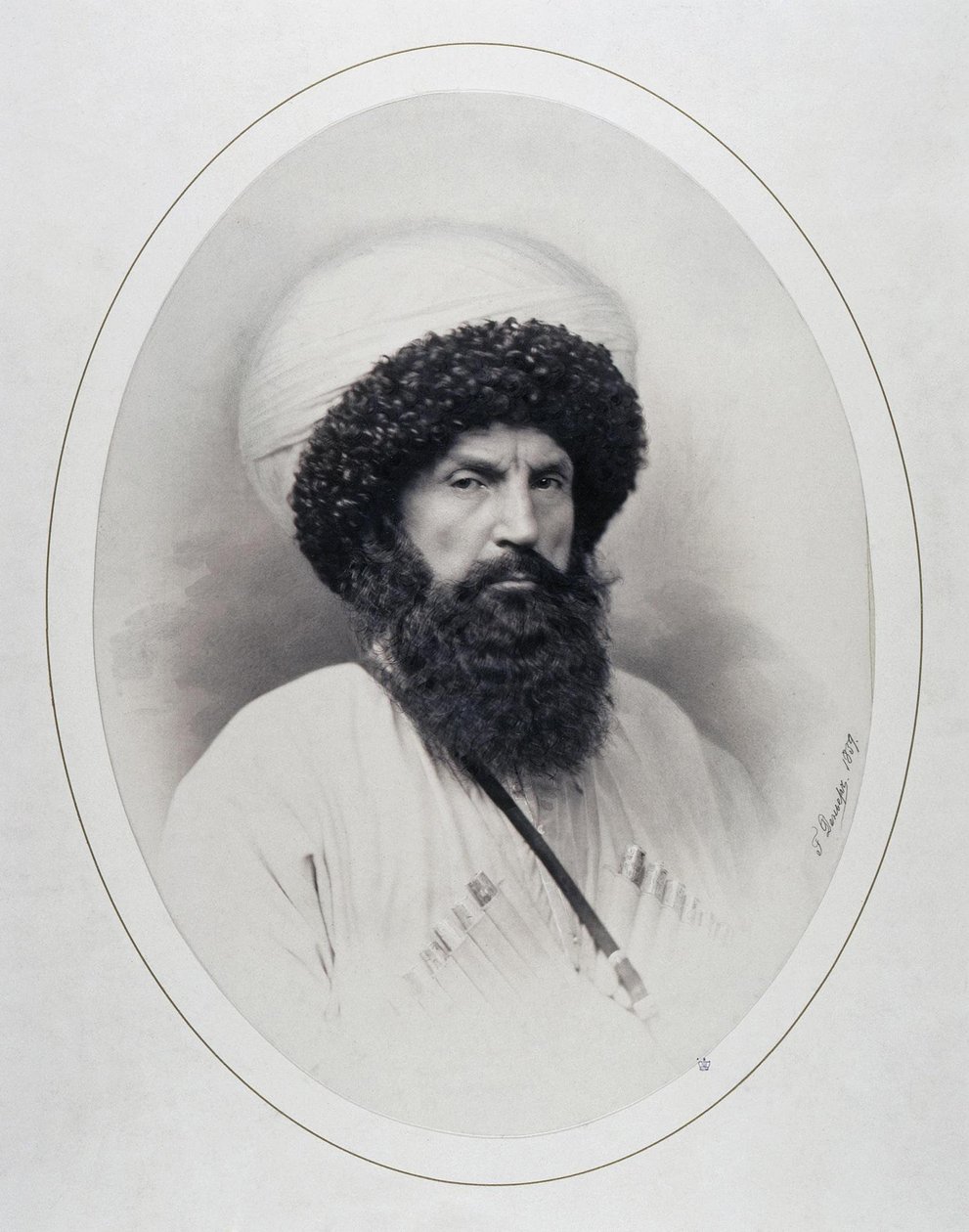 Portret imama Szamila 1797-1871, 1859 autorstwa Andrei Deniere