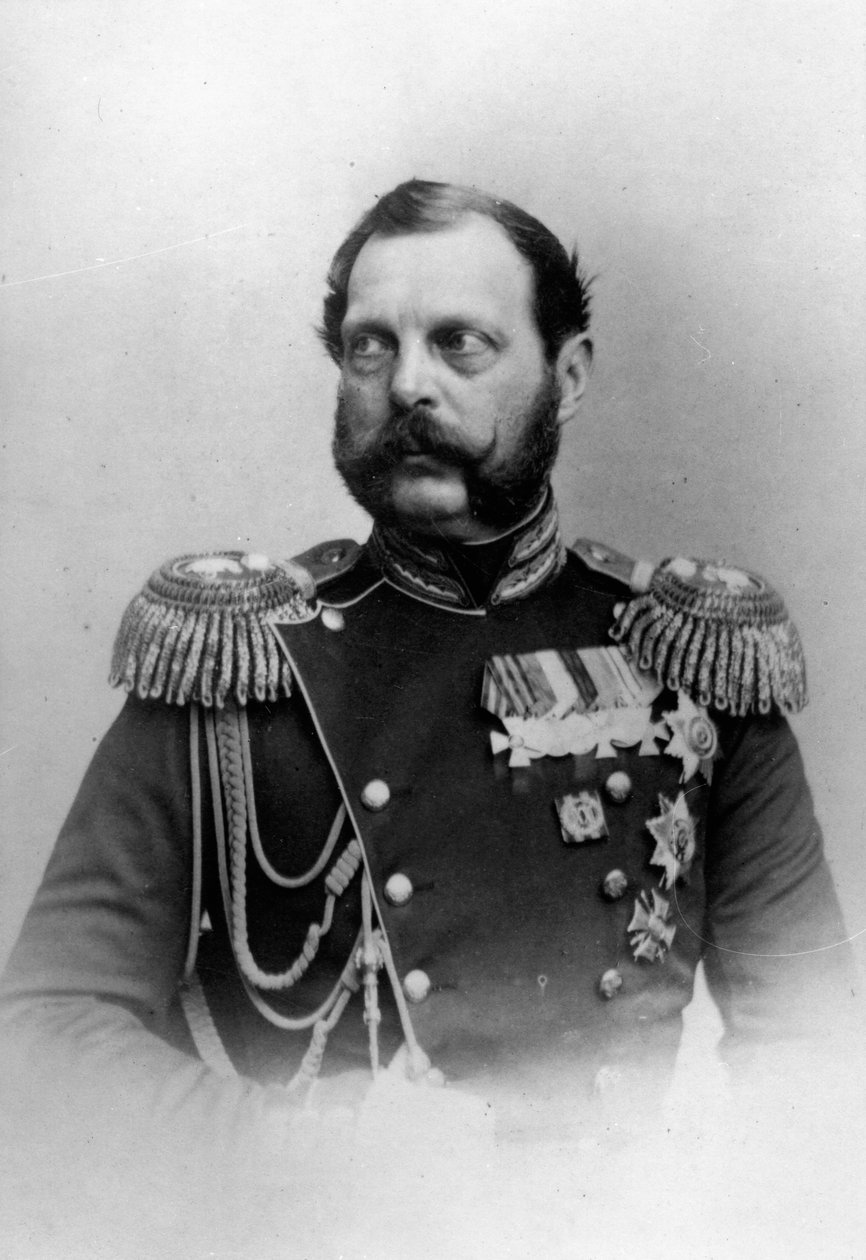 Car Rosji Aleksander II, ok. 1860 r. autorstwa Andrei Deniere