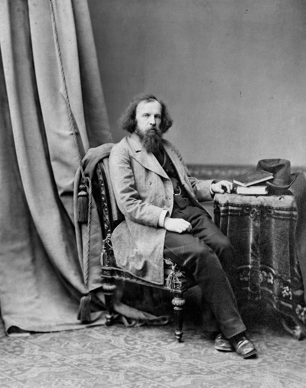 Dmitri Mendelejew, rosyjski chemik, c1880-c1882. autorstwa Andrei Osipovich Karelin
