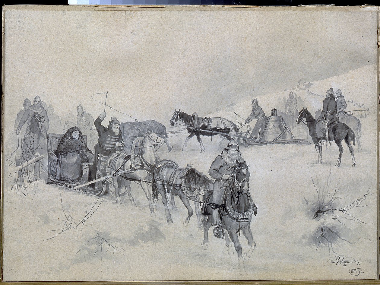 Martha Borletskaya (Au Marfa Posanixa Au Martha La Mairesse autorstwa Andrei Petrovich Ryabushkin