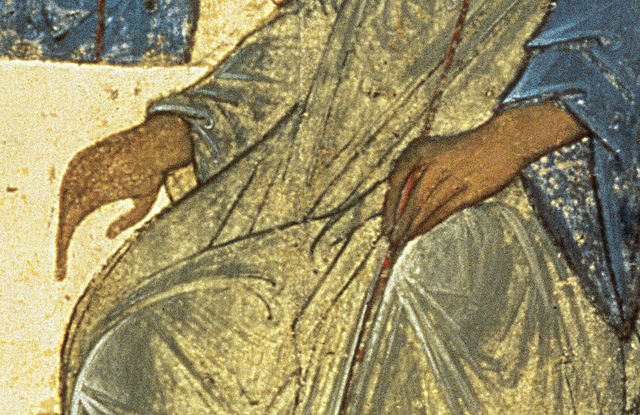 Szczegół Trójcy Świętej autorstwa Andrei Rublev