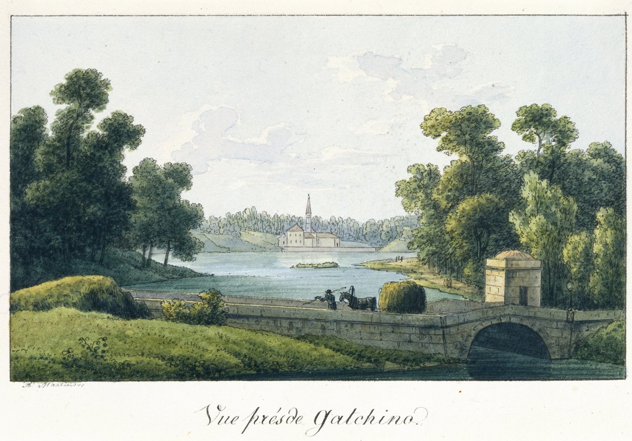 Pałac Priory w Gatchinie, przed 1817 r. autorstwa Andrei Yefimovich Martynov