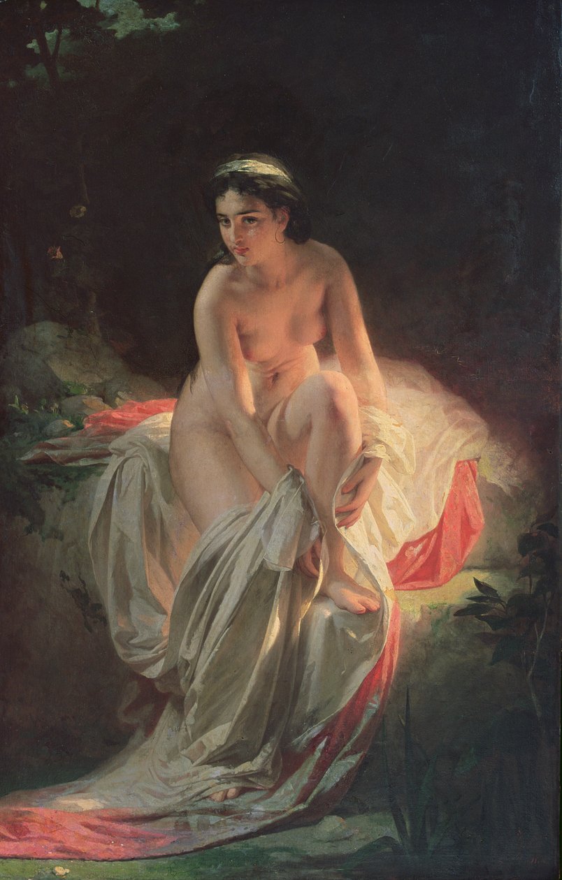 Kąpiąca się kobieta, 1875 autorstwa Andrej Franzowitsch Belloli