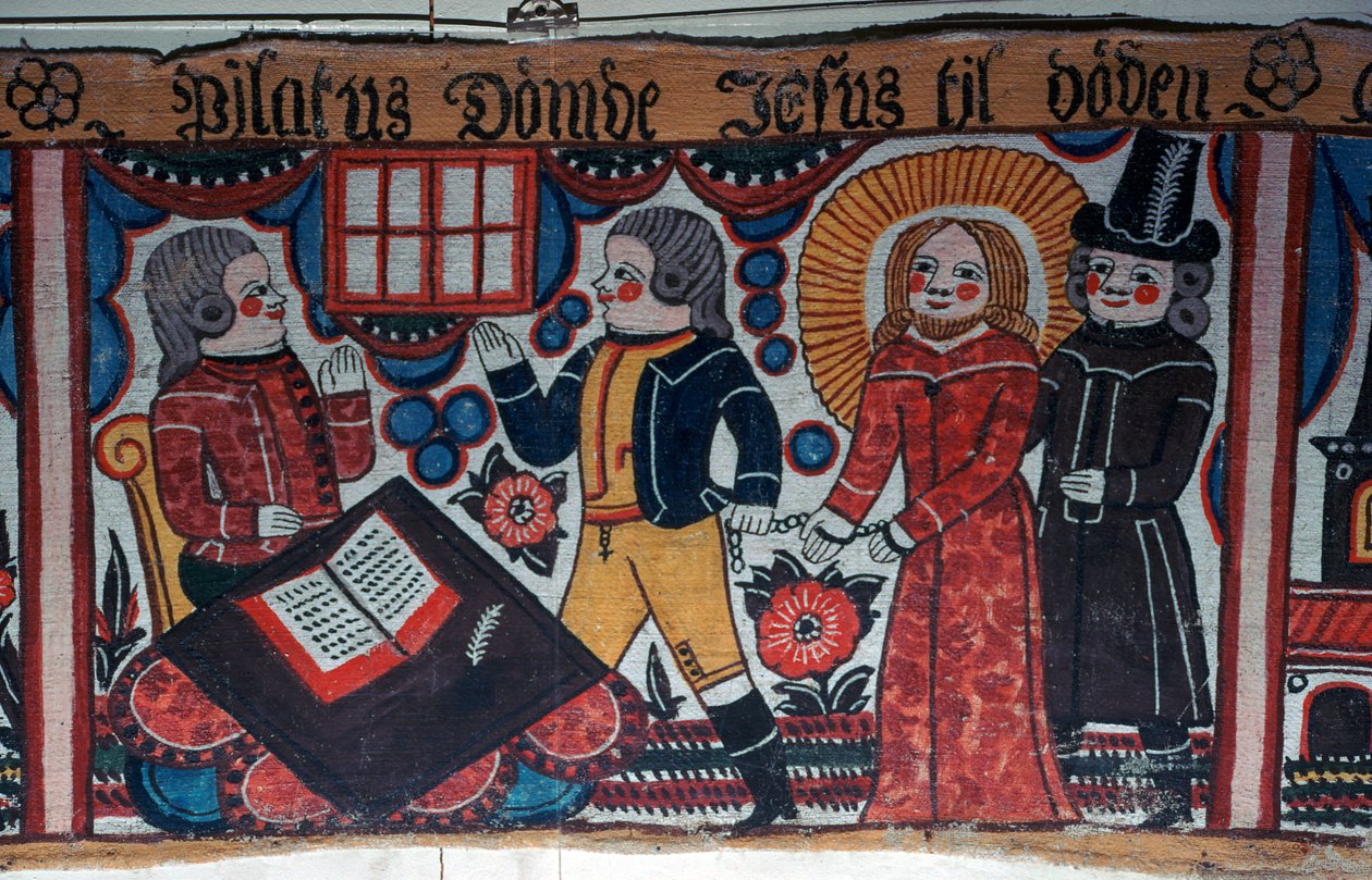 Wizerunek Chrystusa przed Poncjuszem Piłatem ze Szwecji, XIX w. autorstwa Andres Palsson