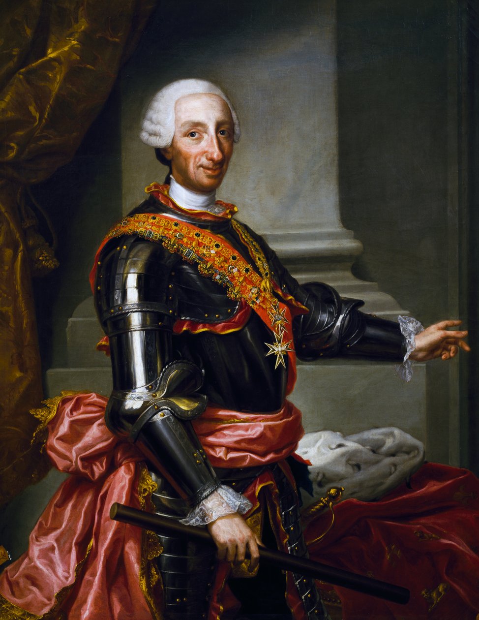 Portret Karola III Burbona (olej na płótnie) autorstwa Andrés de la Calleja