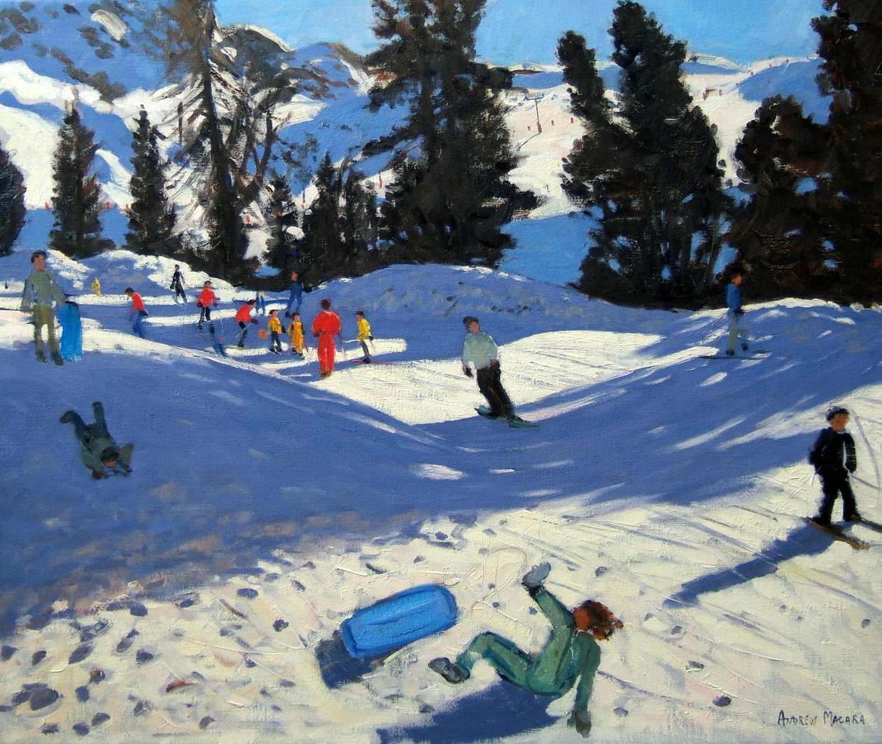 Niebieskie sanki, Belle Plagne autorstwa Andrew Macara