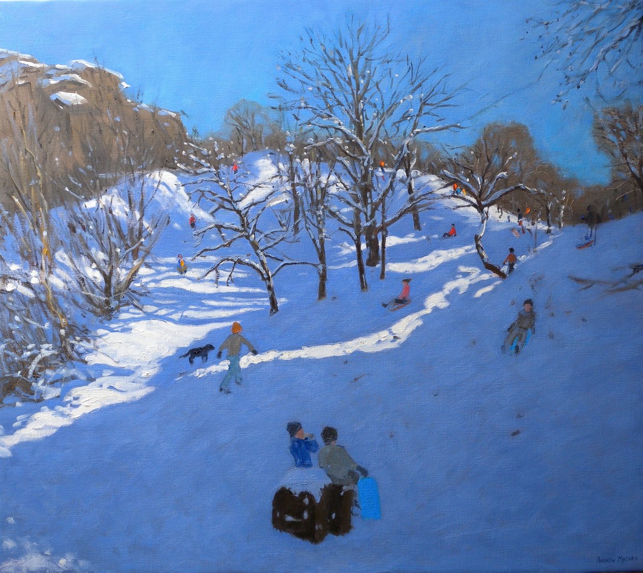 Jasny poranek w Black Rocks, Derbyshire, 2009 autorstwa Andrew Macara