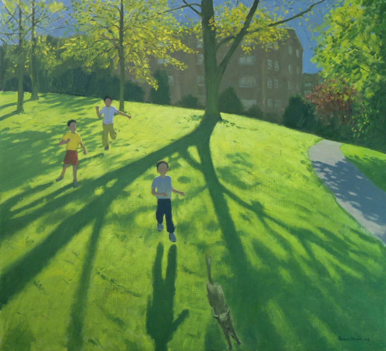 Dzieci biegające po parku, Derby, 2002 autorstwa Andrew Macara