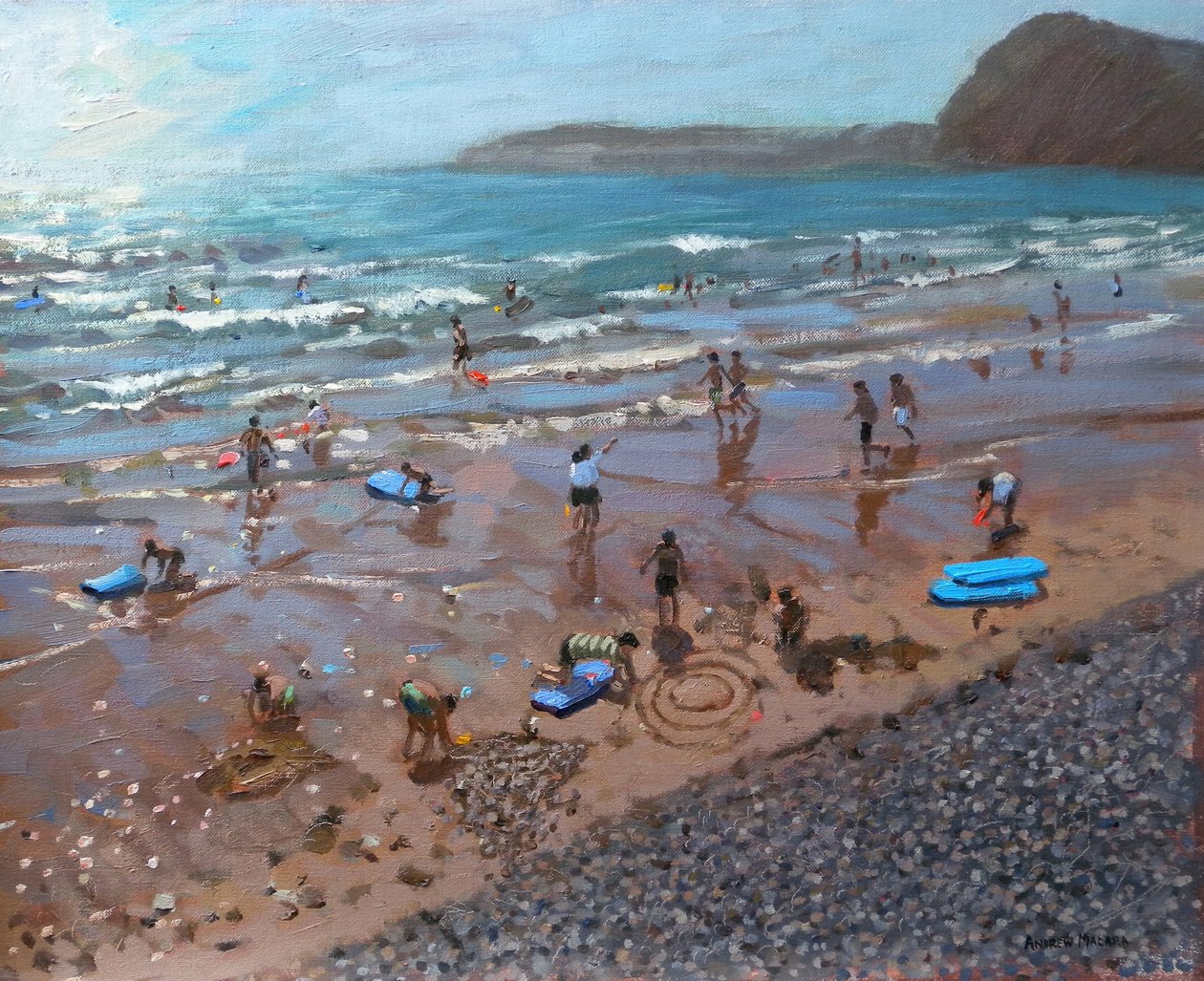 Kręgi na piasku, Sidmouth, 2007 autorstwa Andrew Macara