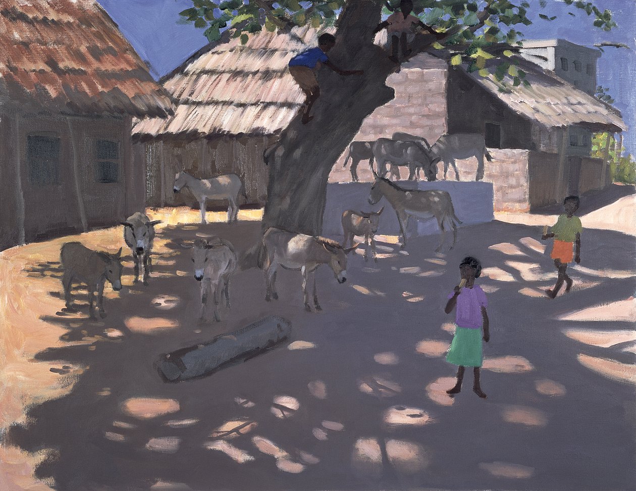 Osły, Lamu, Kenia, 1995 autorstwa Andrew Macara