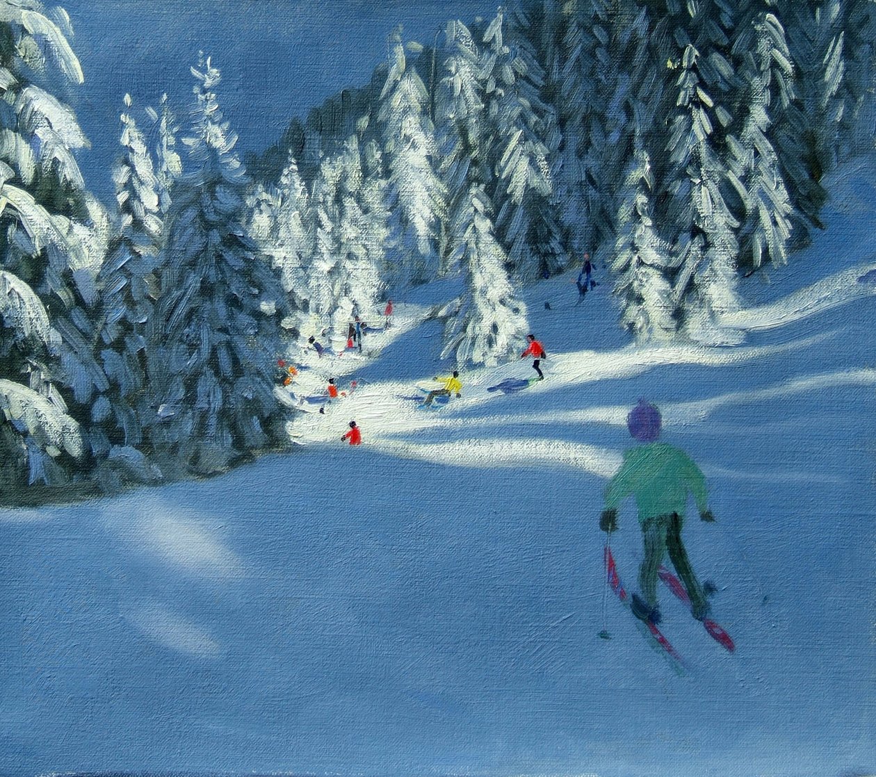 Świeży śnieg, Morzine, Francja autorstwa Andrew Macara