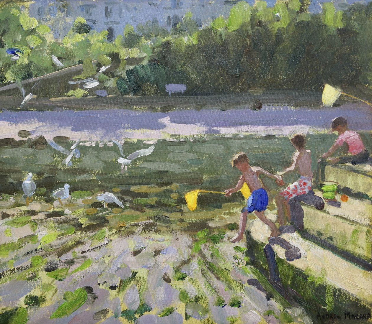 Dzieci i mewy, Looe, 2013, autorstwa Andrew Macara