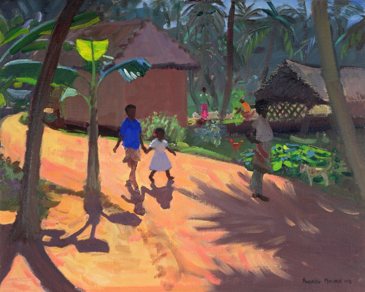 Droga do plaży Kovalam, Kerala, 1996 r. autorstwa Andrew Macara