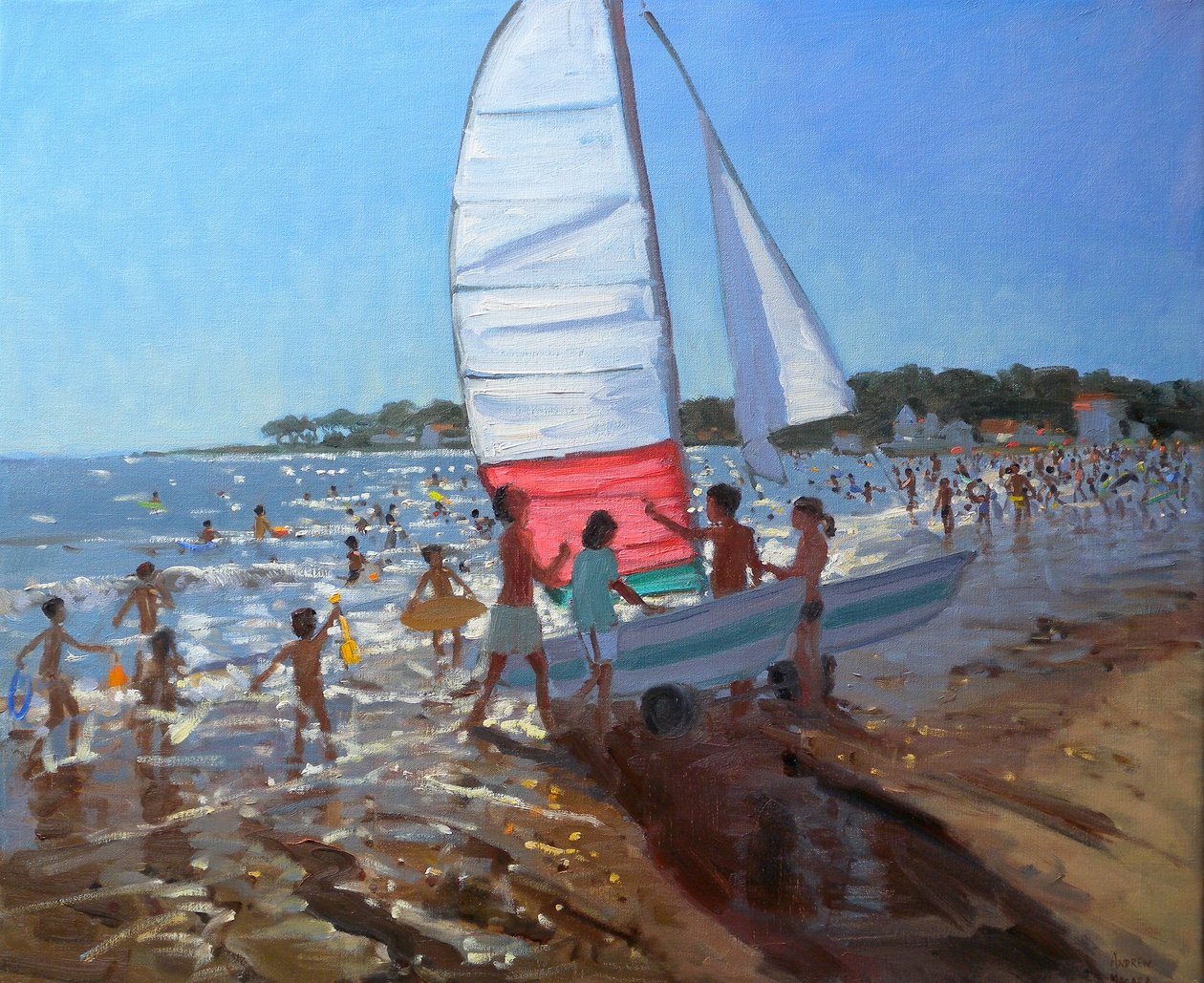 Żaglówka, Palais Sur Mer, 2008 (olej na płótnie) autorstwa Andrew Macara