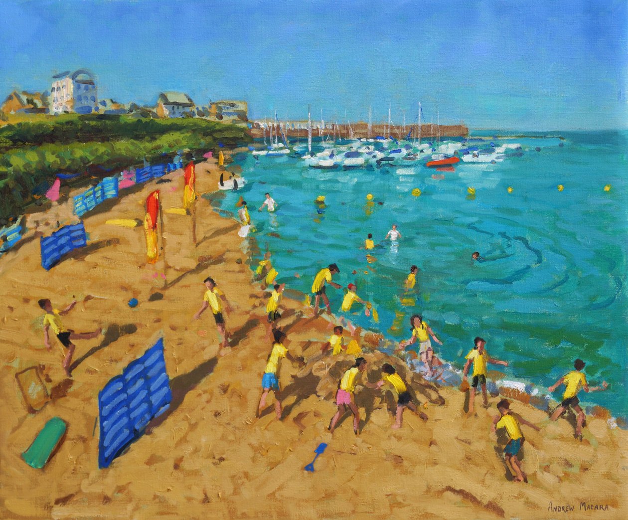 Wycieczka szkolna, New Quay, Walia, 2013, autorstwa Andrew Macara