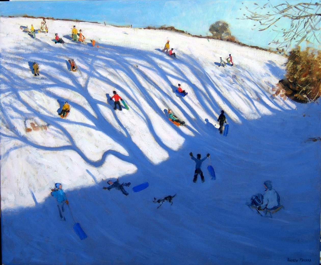 Cienie na wzgórzu, Monyash autorstwa Andrew Macara