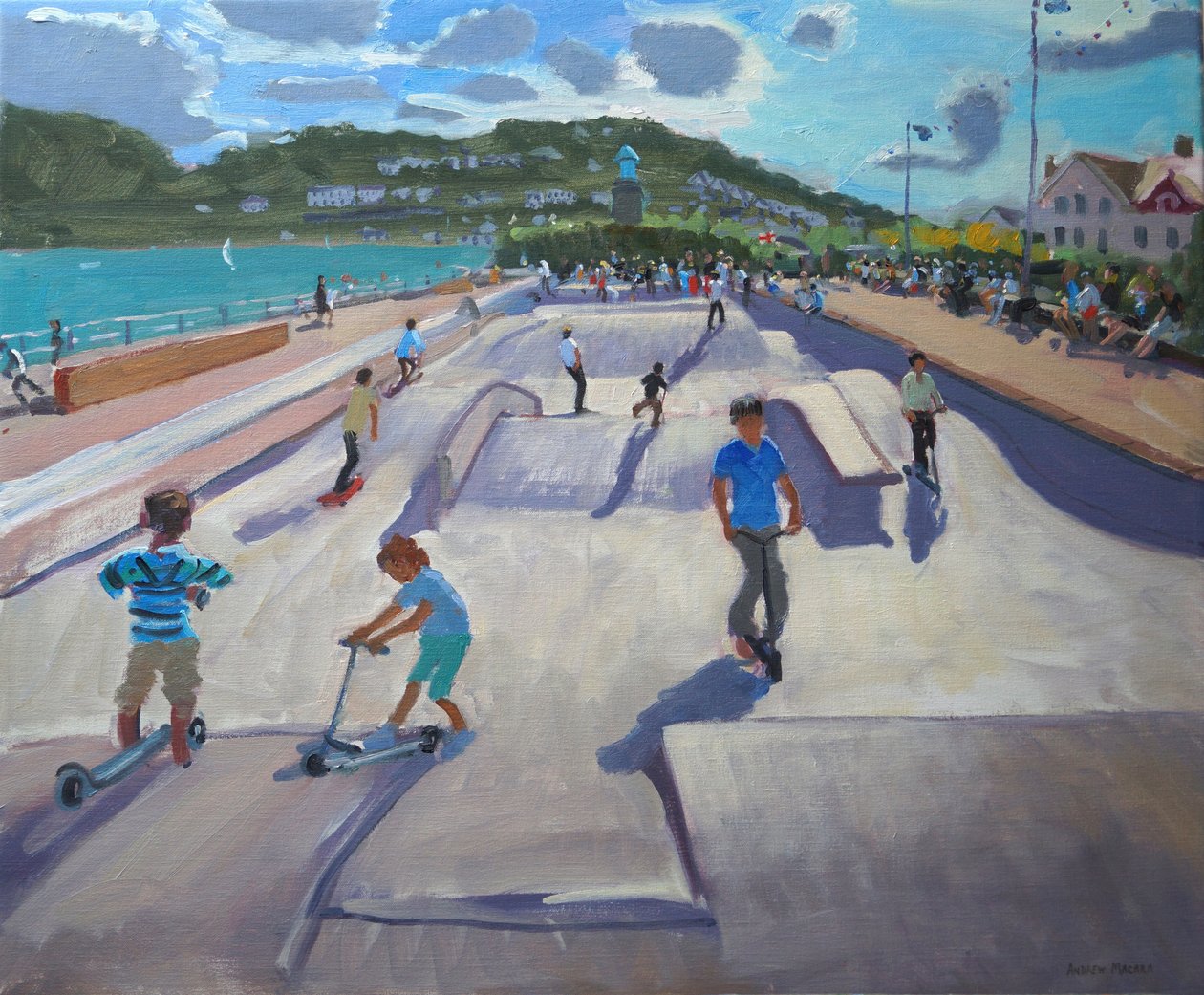 Deskorolkarze, Teignmouth, 2012 autorstwa Andrew Macara
