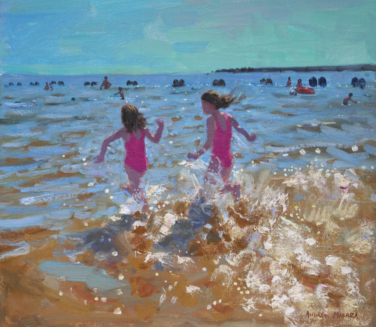 Rozpryskiwanie się w morzu, Clacton. 2014, autorstwa Andrew Macara