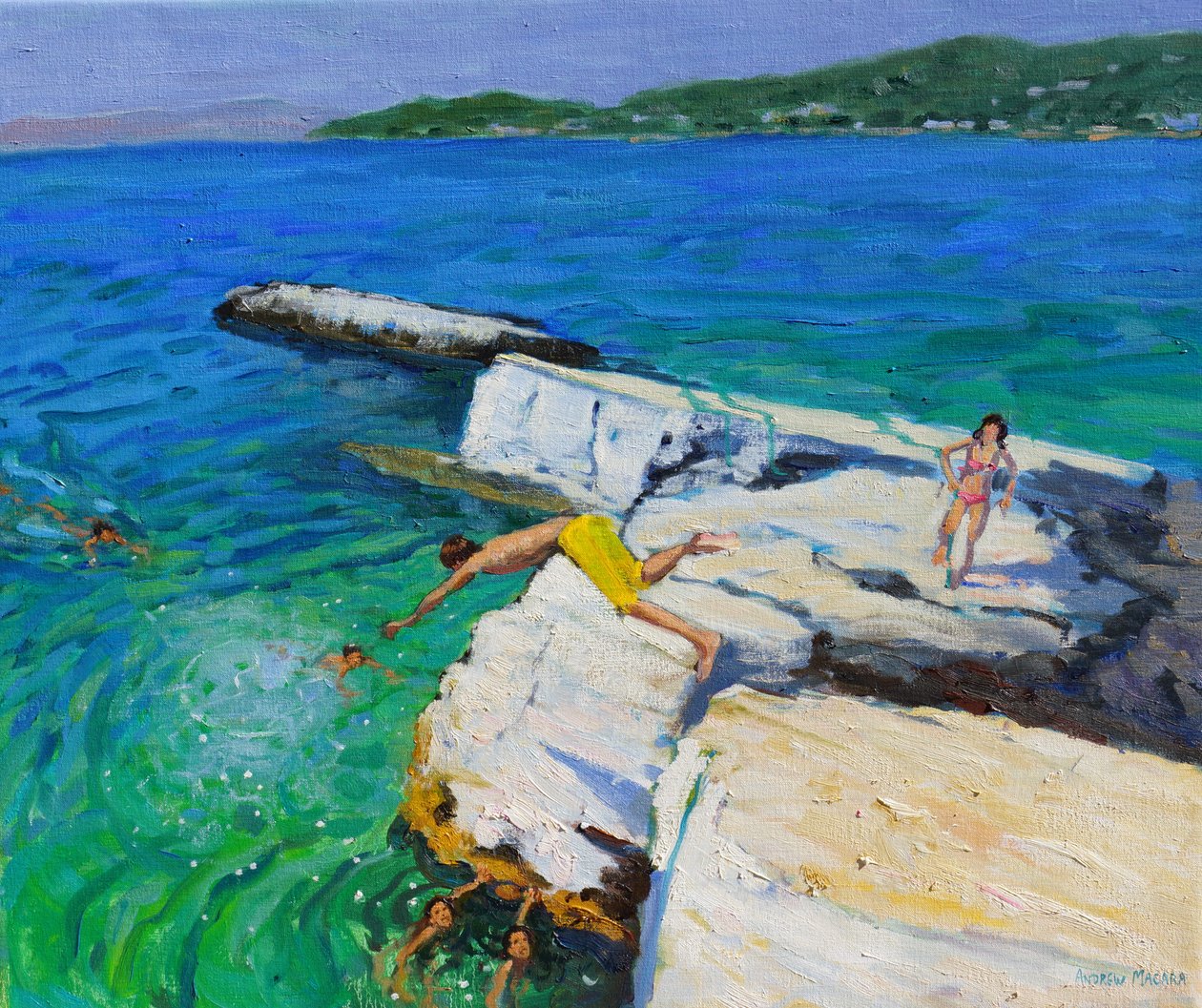 The Diver,Plates Rock,Skiathos,Grecja,2015, autorstwa Andrew Macara