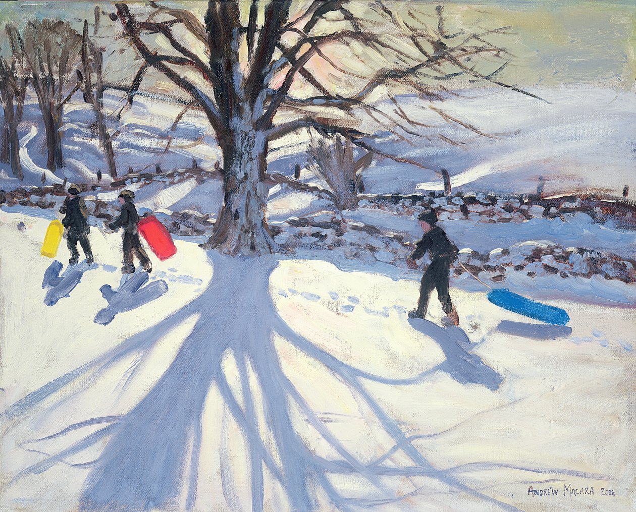 Saneczkarze, koło Youlegrave, 2004 autorstwa Andrew Macara