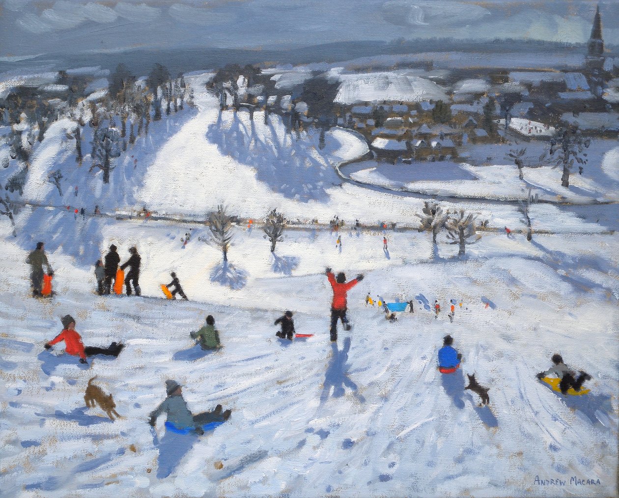 Zimowa zabawa, Chatsworth, 2010 autorstwa Andrew Macara