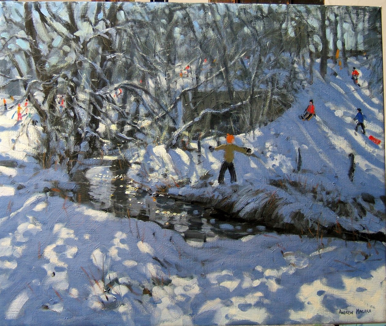 Zimowy Potok, Derbyshire autorstwa Andrew Macara