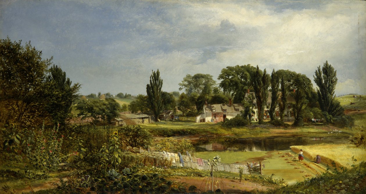 Long Island Homestead, studium z natury autorstwa Andrew W. Warren