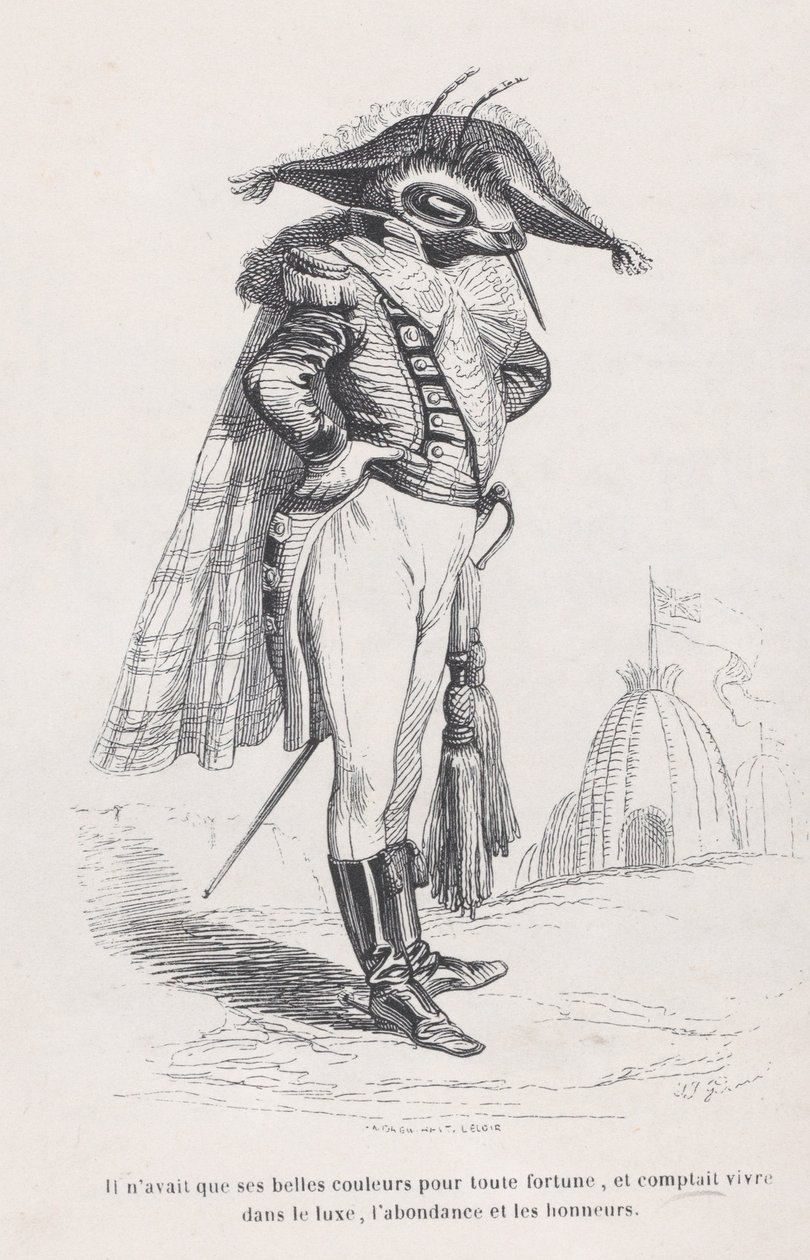 Miał tylko swoje piękne kolory... ze Scen z życia prywatnego i publicznego z..., ca. 1837-47. autorstwa Andrew Best Leloir