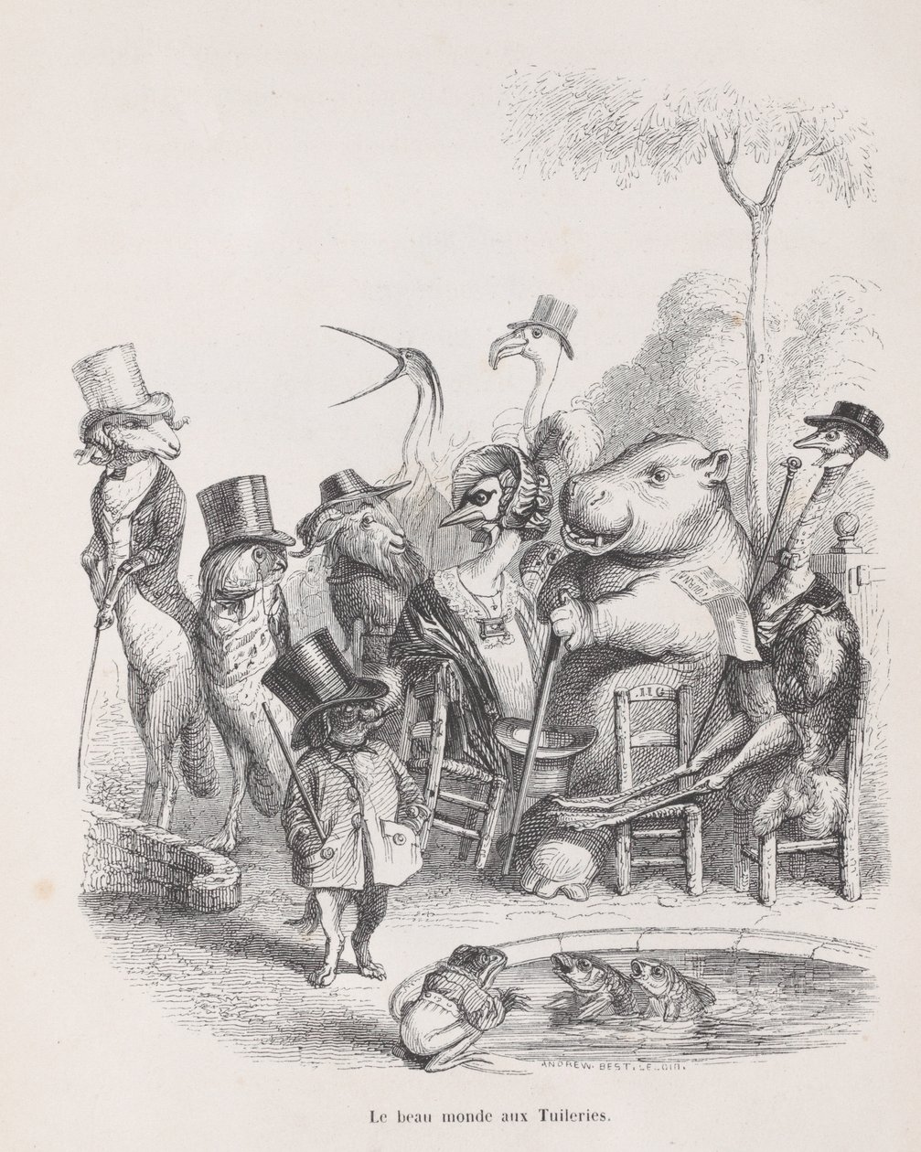 Piękny świat Tuileries ze scen z życia prywatnego i publicznego..., ca. 1837-47. autorstwa Andrew Best Leloir
