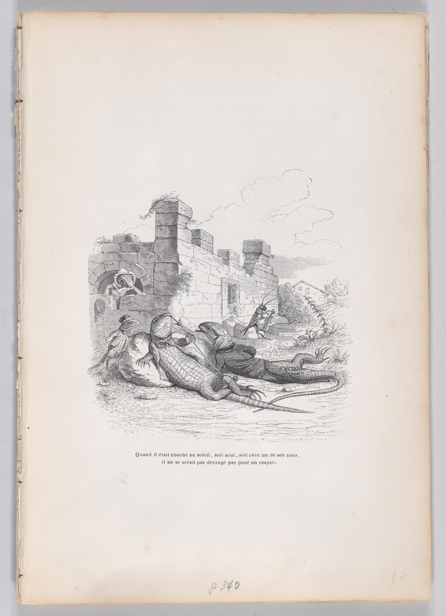 Kiedy spał na słońcu... ze Scen z życia prywatnego i publicznego z..., ca. 1837-47. autorstwa Andrew Best Leloir
