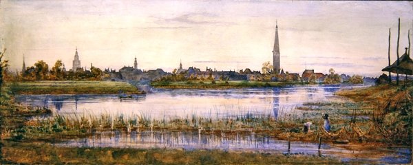 Rostock (akwarela na papierze) autorstwa Andrew Brown Donaldson