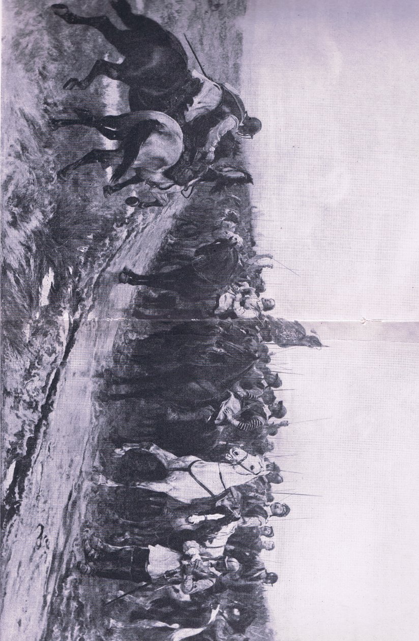 Cromwell w Dunbar 3 września 1650, ilustracja z brytyjskich bitew na lądzie i morzu, 1915 autorstwa Andrew Carrick Gow