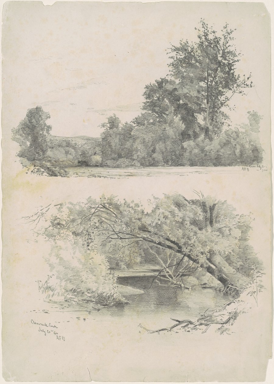 Hudsona; i Claverack Creek autorstwa Andrew Fisher Bunner