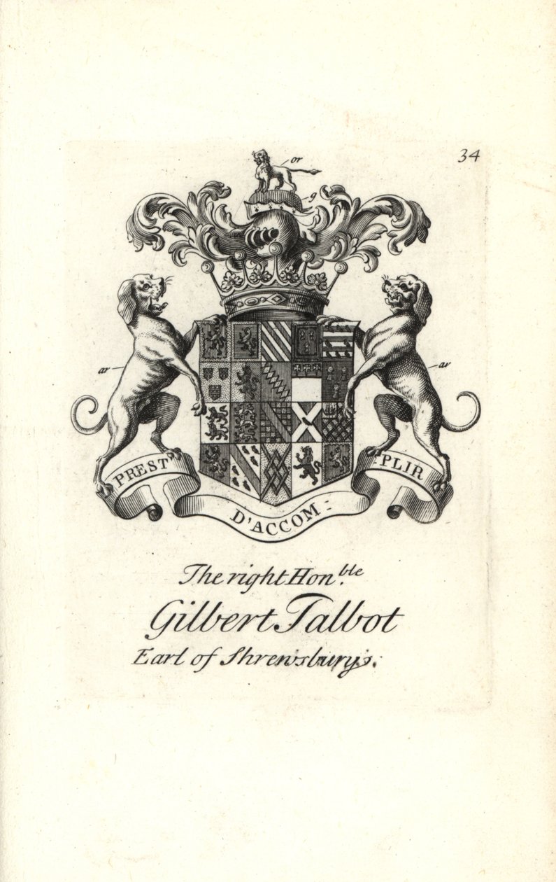 Herb i herb prawego szanownego Gilberta Talbot autorstwa Andrew Johnston