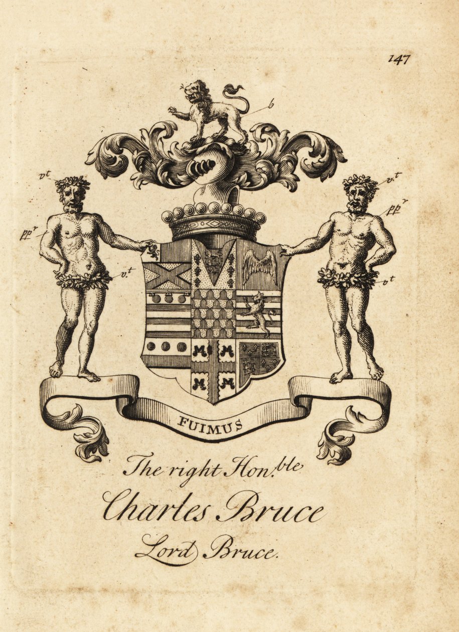 Herb prawego honoru Charles Bruce, Lord Bruce, 3. hrabia Ailesbury, 4. hrabia Elgin autorstwa Andrew Johnston