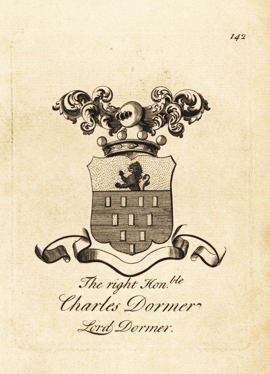 Herb Wielmożnego Charlesa Dormera, Lorda Dormera, 5. Barona Dormera autorstwa Andrew Johnston