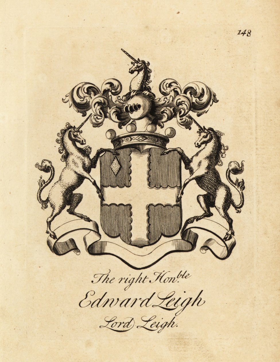 Herb Honorowego Edwarda Leigh, Lorda Leigh, 3. Barona Leigh autorstwa Andrew Johnston