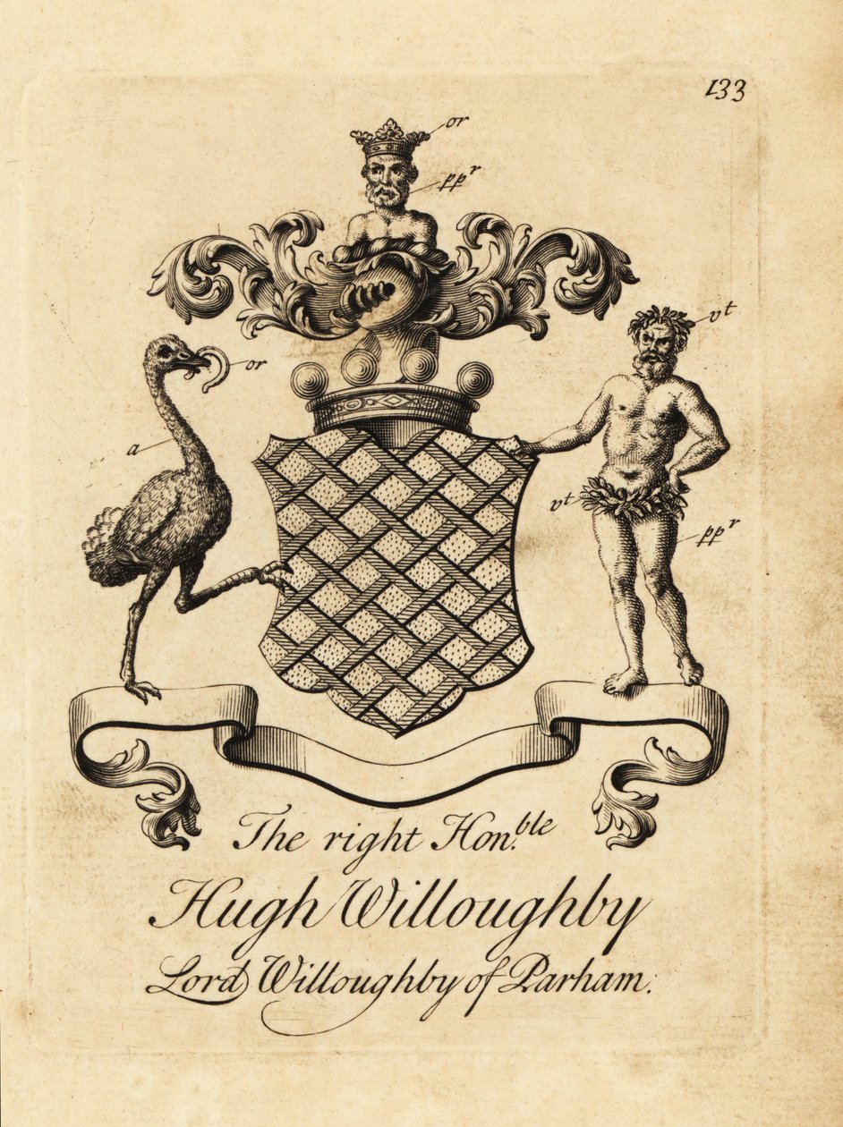 Herb szanownego Hugh Willoughby, Lord Willoughby z Parham autorstwa Andrew Johnston