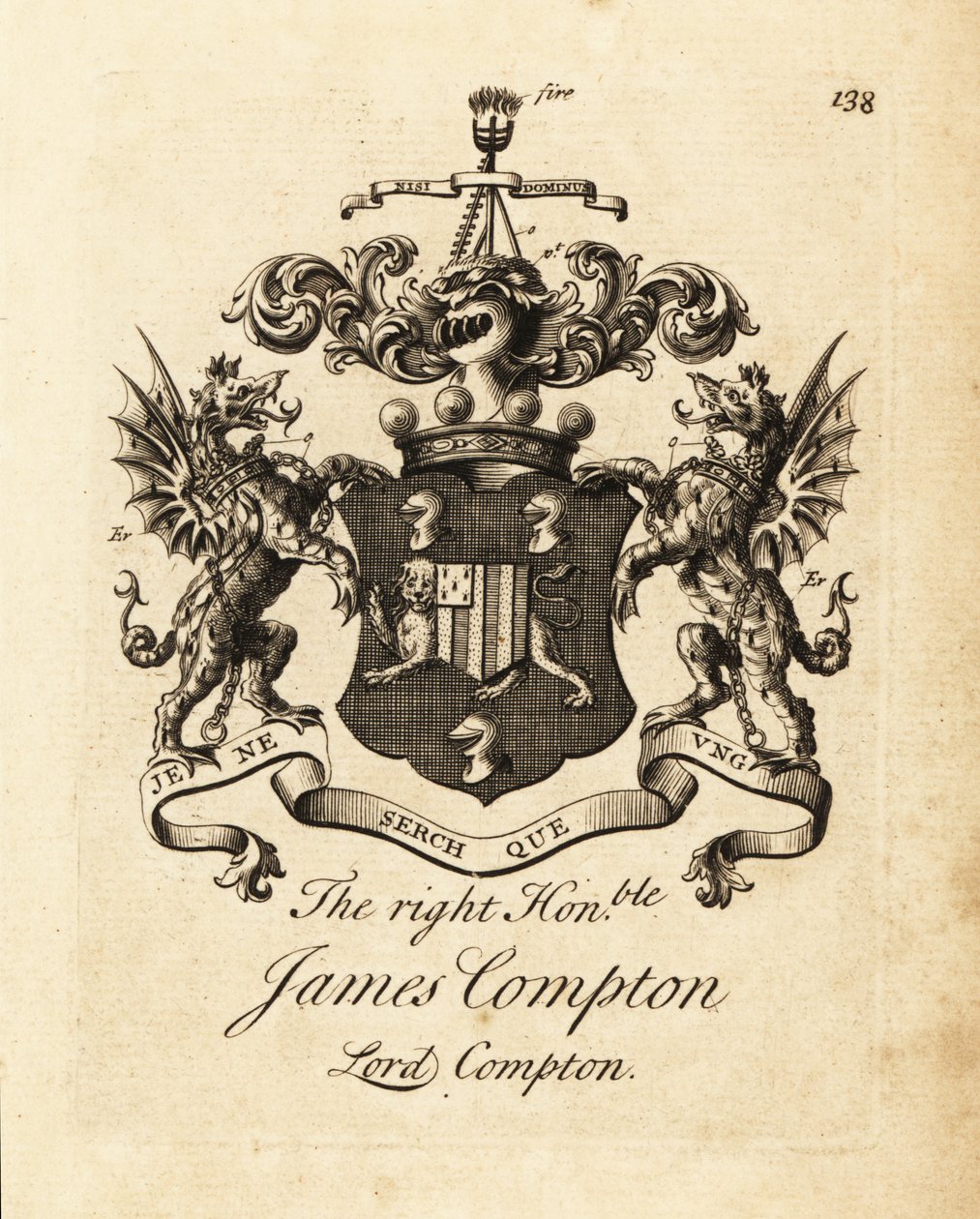 Herb szanowanego Jamesa Comptona, Lorda Comptona, 5. hrabiego Northampton autorstwa Andrew Johnston