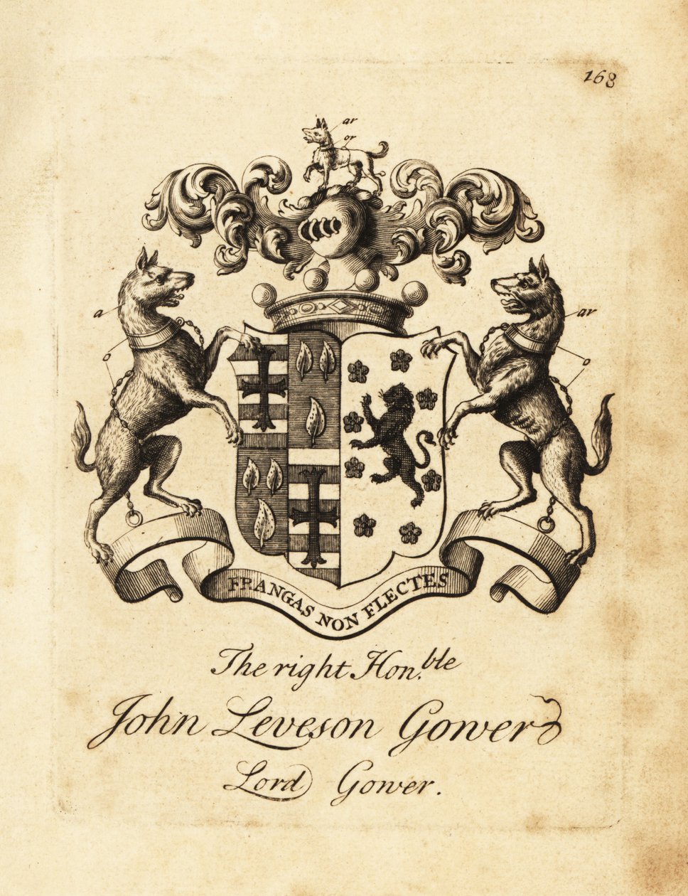 Herb Wielmożnego Johna Levesona Gowera, Lorda Gower autorstwa Andrew Johnston