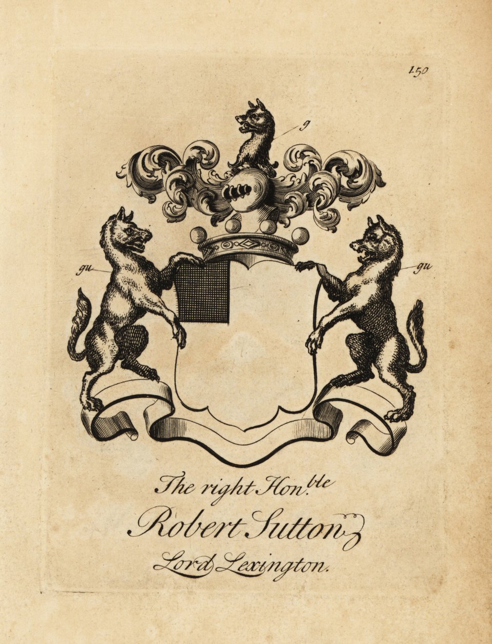 Herb Szlachetnego Robert Sutton, Lord Lexington, 2. Baron Lexington (1662-1723) autorstwa Andrew Johnston