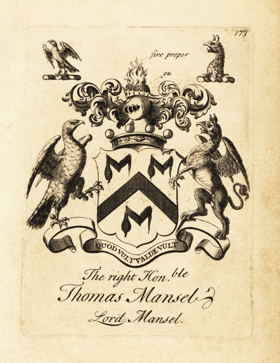 Herb szanownego Thomasa Mansela, Lorda Mansel autorstwa Andrew Johnston