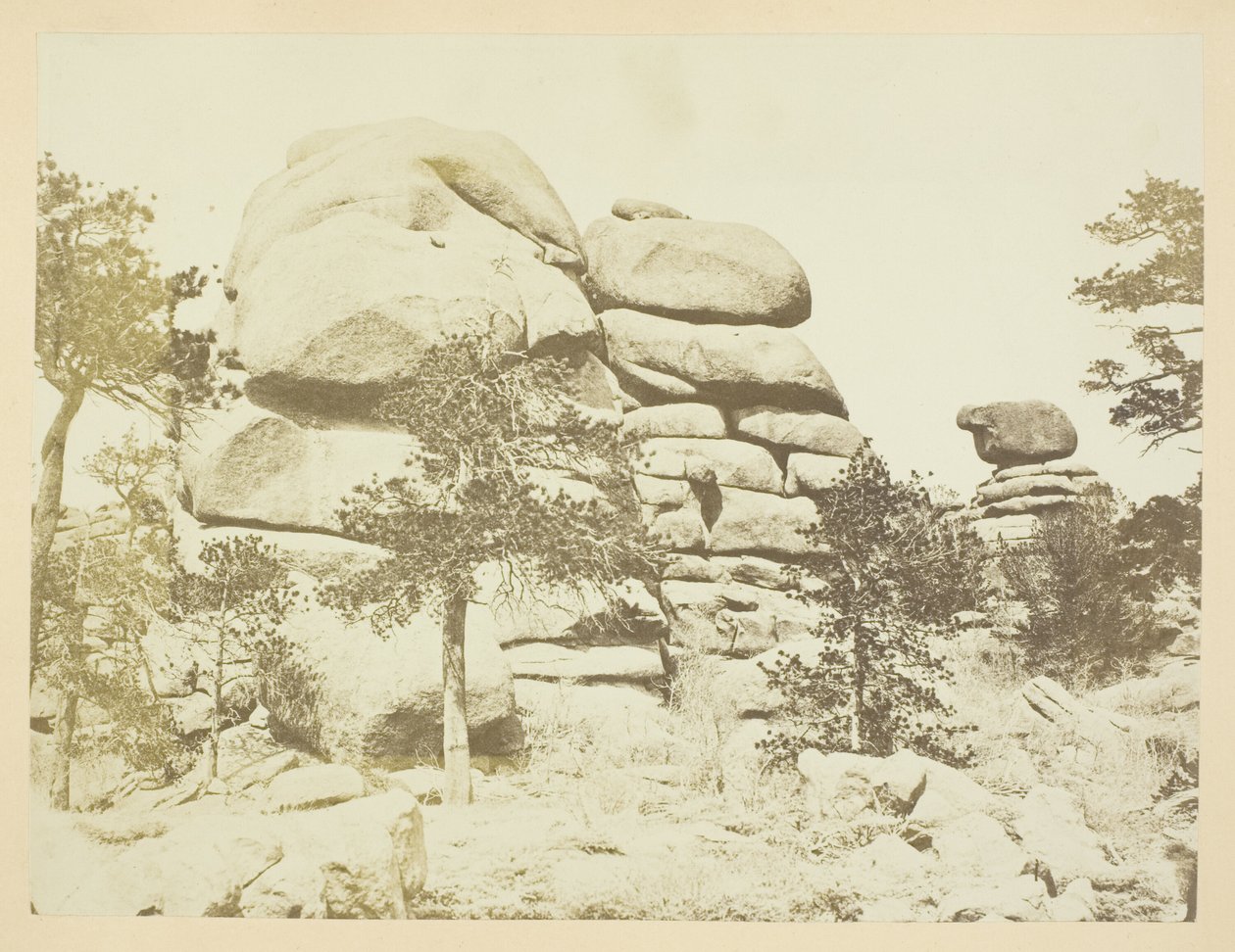 Granite Rock, Buford Station, góry Laramie autorstwa Andrew Joseph Russell