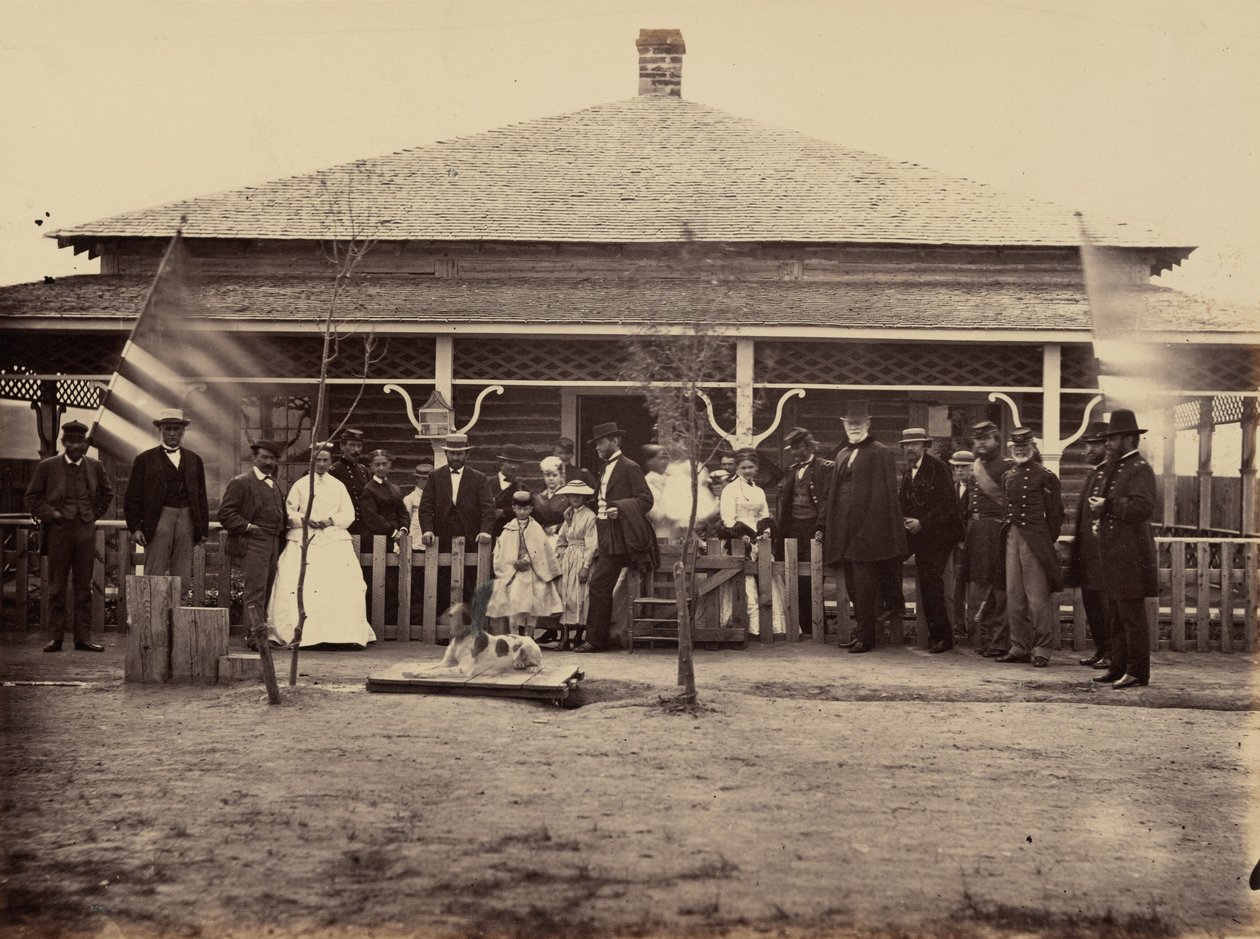 Płyta 11. Generał Grant i grupa w forcie Sanders, 1869 r. (zdjęcie) autorstwa Andrew Joseph Russell