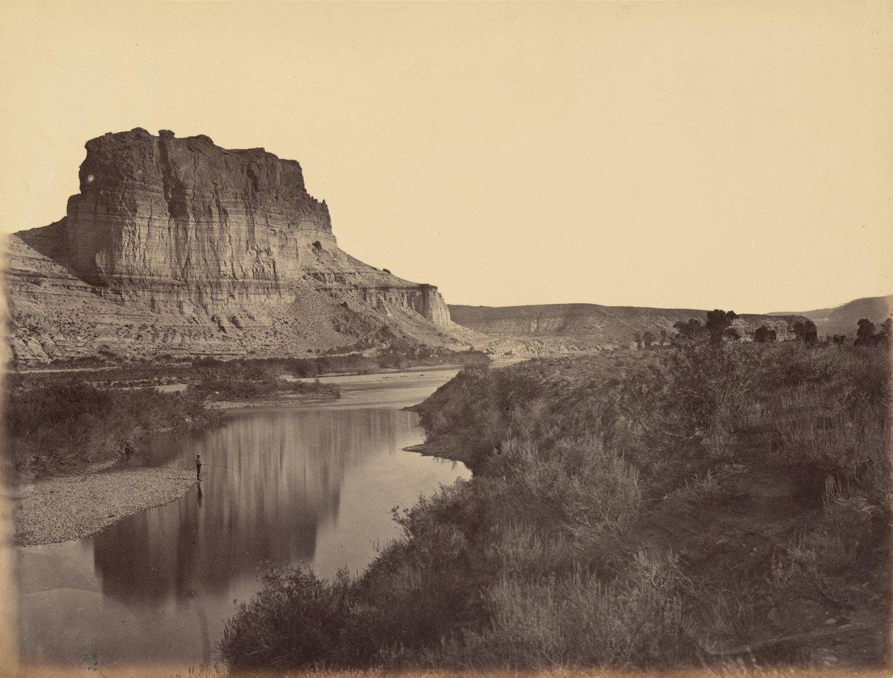 Płyta 24. Castle Rock, Green River Valley, 1869 (zdjęcie) autorstwa Andrew Joseph Russell