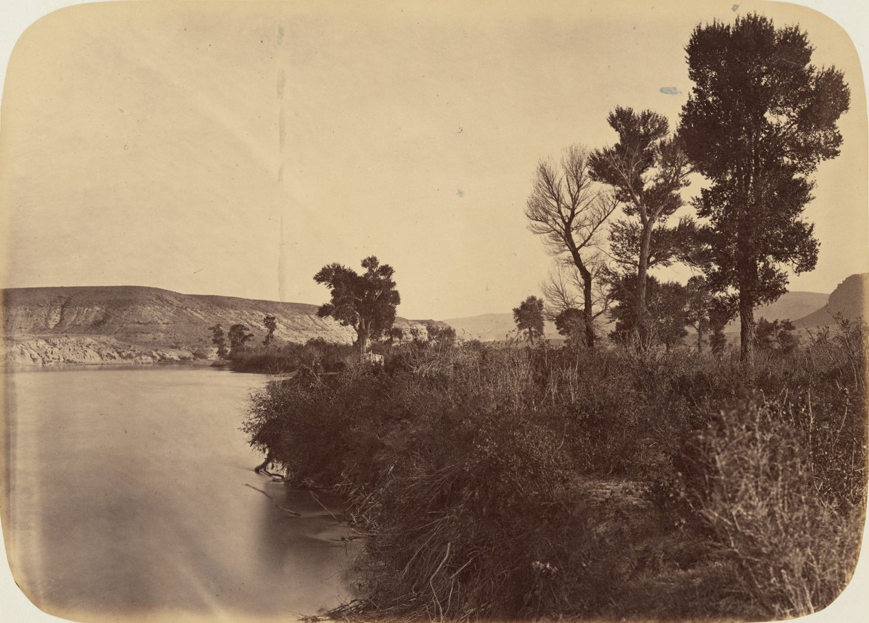 Płyta 25. Dolina rzeki Green, patrząc w dół rzeki, 1869 (zdjęcie) autorstwa Andrew Joseph Russell