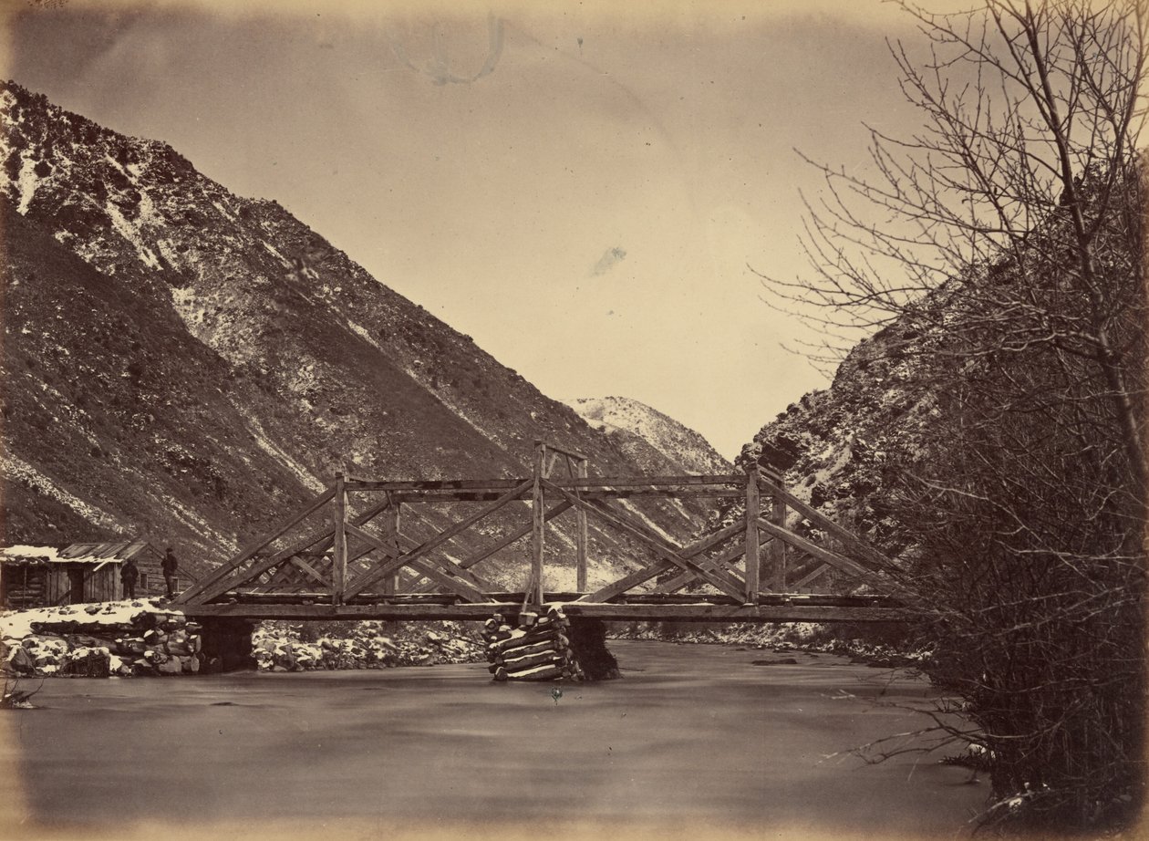 Płyta 42. Mormon Turnpike Bridge, Mouth of Weber Canon, 1869 r. (zdjęcie) autorstwa Andrew Joseph Russell
