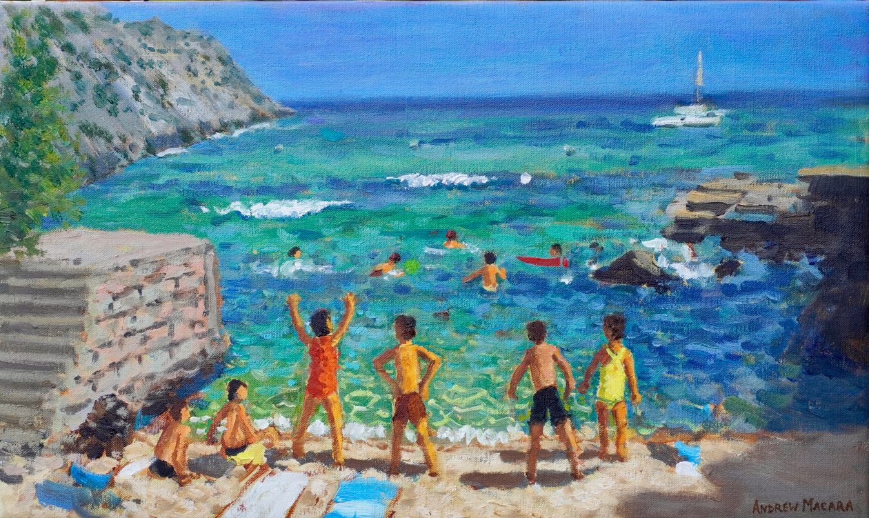 Cala Clara, Majorka, 2023 (olej na płótnie) autorstwa Andrew Macara